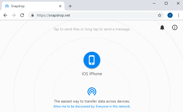 صورة لـ كيفية نقل الملفات من Android إلى iOS بدون SHAREit | snapdrop-1-DzTechs