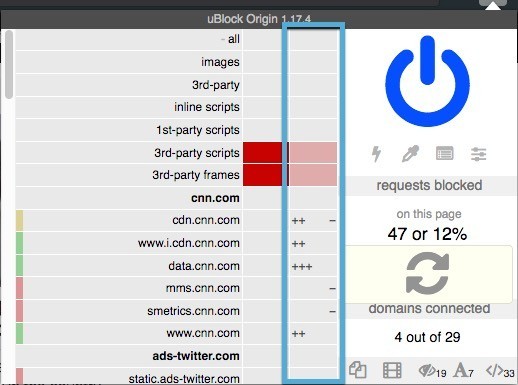 صورة لـ دليل المستخدم النهائي المميز لإضافة uBlock Origin لمنع محتويات الموقع | ublock-origin-local-rules-column-DzTechs
