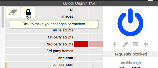 صورة لـ دليل المستخدم النهائي المميز لإضافة uBlock Origin لمنع محتويات الموقع | ublock-origin-make-changes-permanant-DzTechs