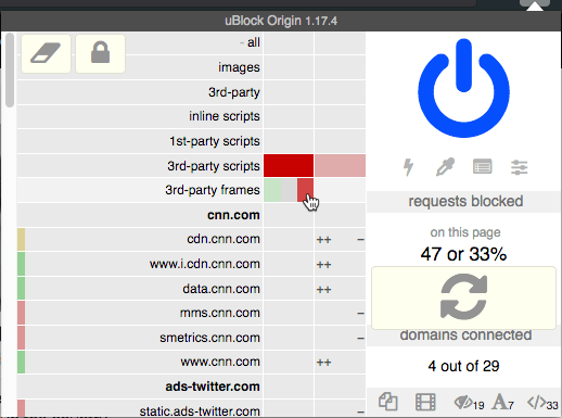صورة لـ دليل المستخدم النهائي المميز لإضافة uBlock Origin لمنع محتويات الموقع | ublock-origin-set-global-blocking-rule-DzTechs