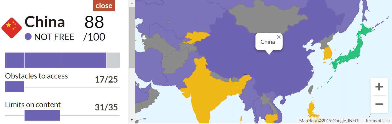صورة لـ البلدان التي ستحتاج فيها إلى استخدام VPN لتجاوز الرقابة | vpn-countries-china-DzTechs