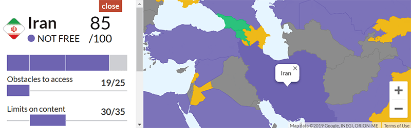 صورة لـ البلدان التي ستحتاج فيها إلى استخدام VPN لتجاوز الرقابة | vpn-countries-iran-DzTechs