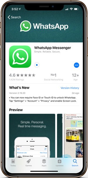 صورة لـ كيفية تمكين معرف اللمس ومعرف الوجه على تطبيق الـ WhatsApp | whatsapp-updating-DzTechs