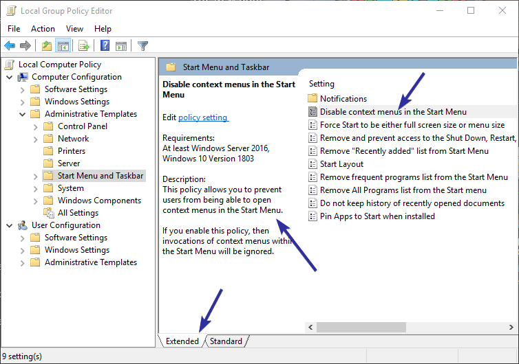 صورة لـ كل ما تحتاج لمعرفته حول سياسة المجموعة في Windows | win10-group-policy-cateogries-and-policies-DzTechs