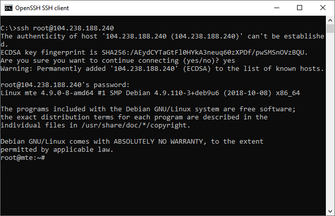 صورة لـ كيفية استخدام عميل OpenSSH الخاص بنظام Windows 10 بدلاً من PuTTY | windows-ssh-connect-with-password-DzTechs