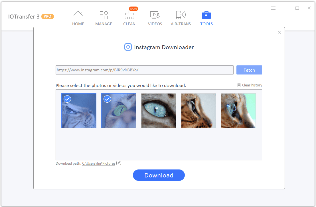 صورة لـ مراجعة IOTransfer 3 : أفضل برنامج لإدارة iPad / iPhone مع الكثير من الميزات | 11.+instagram+photo+downloader-DzTechs