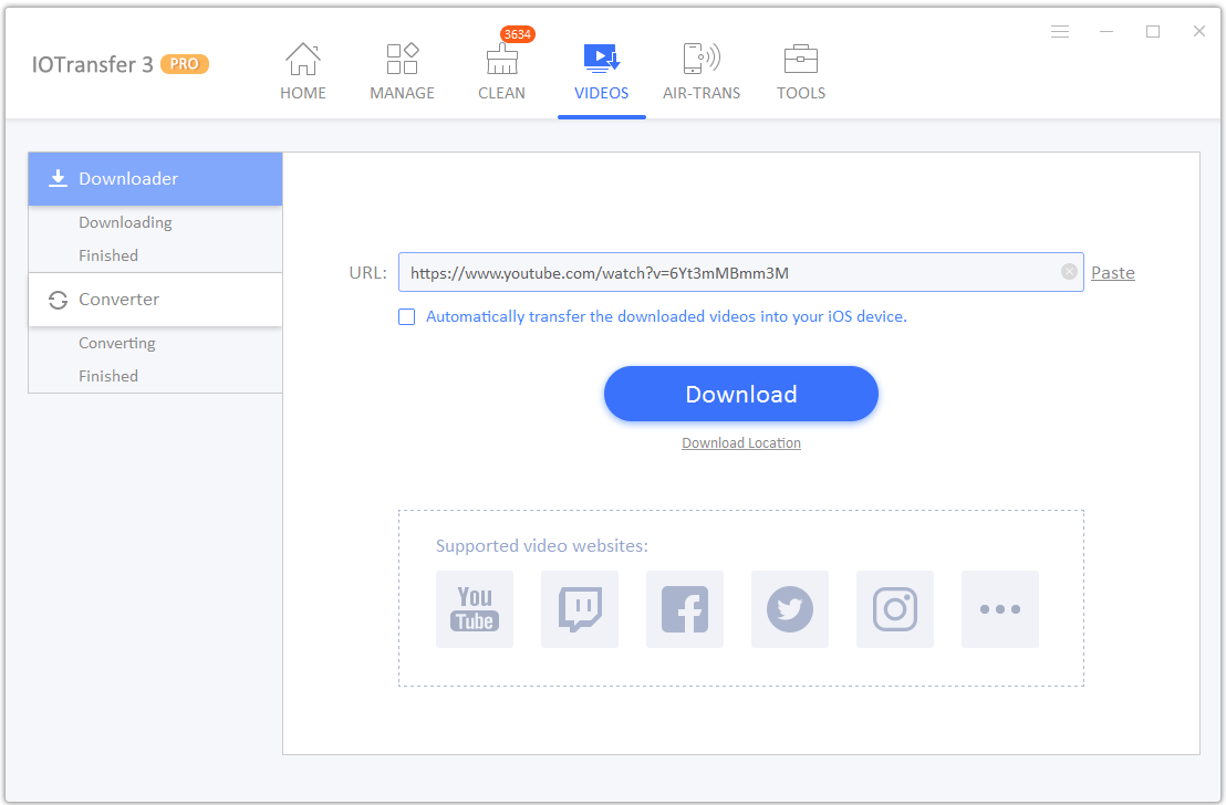 صورة لـ مراجعة IOTransfer 3 : أفضل برنامج لإدارة iPad / iPhone مع الكثير من الميزات | 8.+video+download-DzTechs