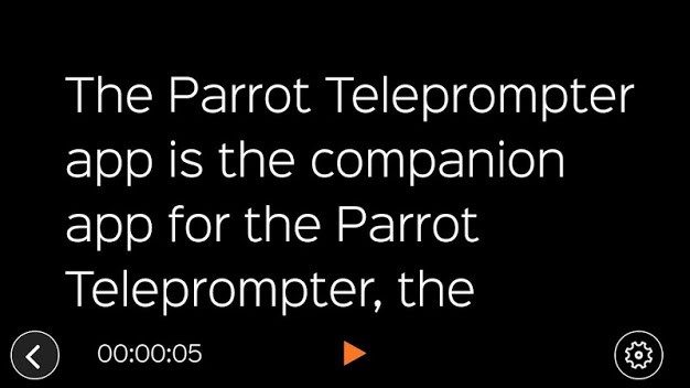صورة لـ أفضل تطبيقات المُلقِّن لأجهزة Android | Android-teleprompter-app-Parrot-Teleprompter-DzTechs