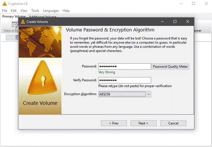 صورة لـ أفضل 10 تطبيقات لتشفير محركات أقراص USB لحماية مُحتواها | Cryptainer_UI-1-DzTechs