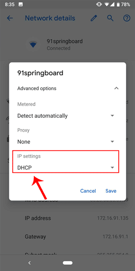 صورة لـ كيفية تعيين عنوان IP ثابت على أنظمة التشغيل المختلفة للأجهزة الخاصة بك | IP_Settings_Android-DzTechs