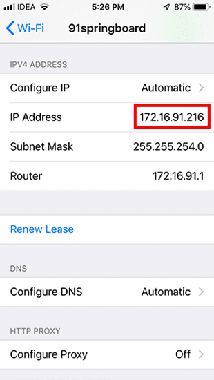 صورة لـ كيفية التحقق من عنوان IP الخاص بالكمبيوتر والهواتف الذكية | IP_iOS-DzTechs