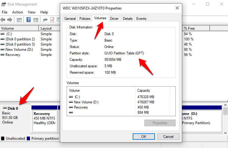 صورة لـ كيفية التحقق من تنسيق GPT أو MBR للقرص الصلب المُستخدم في Windows 10 وتحويله | Is-My-Drive-GPT-or-MBR-1-DzTechs