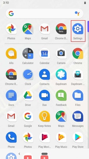 صورة لـ كيفية تغيير نمط الخط وشكل الأيقونات في Android 10 | Settings_in_AppDrawer-DzTechs