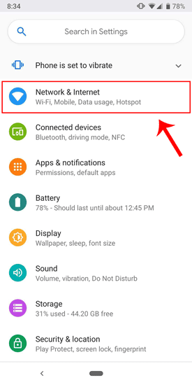 صورة لـ كيفية تعيين عنوان IP ثابت على أنظمة التشغيل المختلفة للأجهزة الخاصة بك | Settings_menu_Android-DzTechs