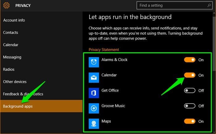 صورة لـ كيفية إيقاف تشغيل تطبيقات الخلفية في نظام Windows 10 | Stop-Windows-10-Background-Apps-disable-app-DzTechs
