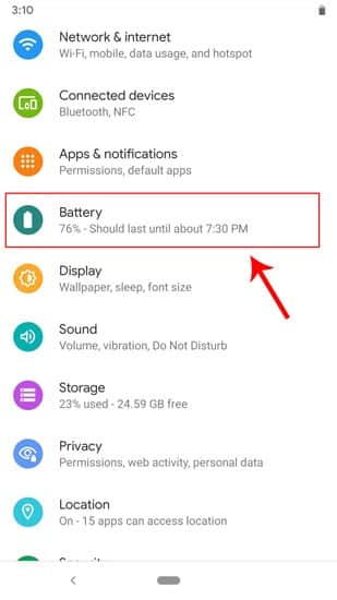 صورة لـ كيفية تمكين الوضع المظلم في نظام Android 10 | Tap_on_Battery-DzTechs