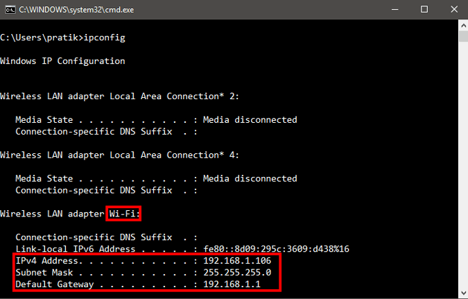 صورة لـ كيفية تعيين عنوان IP ثابت على أنظمة التشغيل المختلفة للأجهزة الخاصة بك | adapter_name_command_line-DzTechs