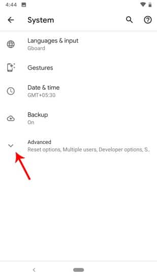 صورة لـ كيفية تغيير نمط الخط وشكل الأيقونات في Android 10 | advanced_options_system-DzTechs