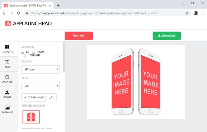 صورة لـ أفضل 15 أدوات إنشاء نموذج MockUp لإضافة إطار الجهاز إلى صورك | app-launchpad-DzTechs