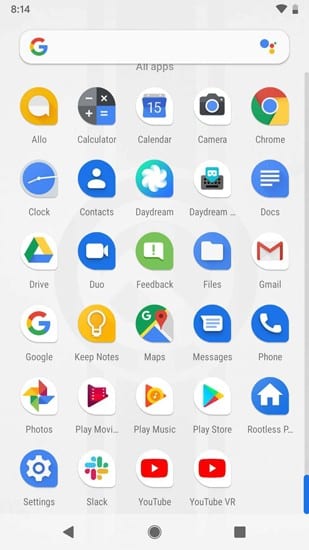 صورة لـ كيفية تغيير نمط الخط وشكل الأيقونات في Android 10 | app_drawer_teardrop_icon-DzTechs