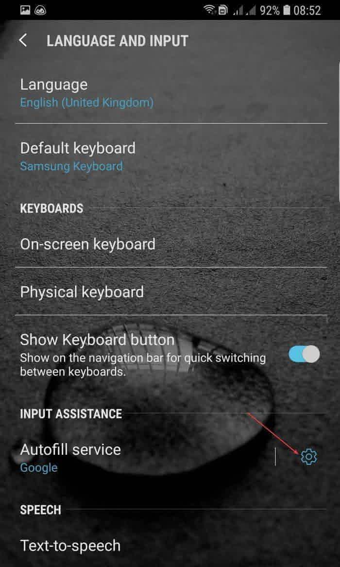صورة لـ كيفية تفعيل ميزة الملء التلقائي لكلمات السر في Android | autofill-password-android-settings-autofill-settings-gear-DzTechs