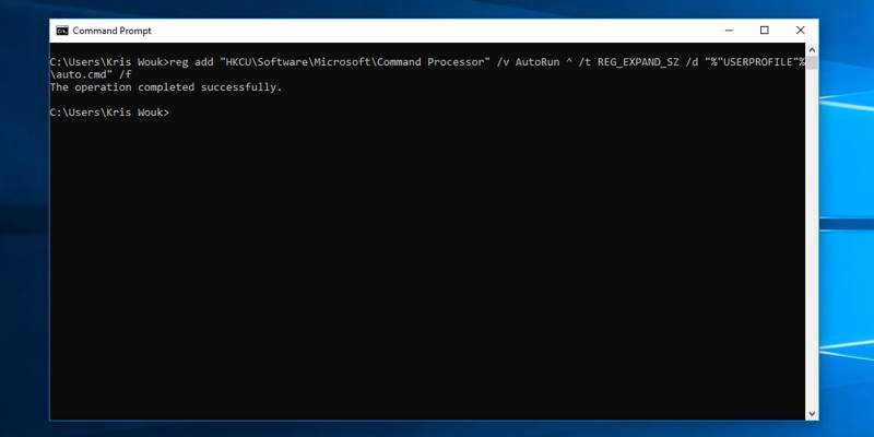 صورة لـ كيفية تشغيل الأوامر التلقائية عند بدء موجه الأوامر / Powershell | automatic-commands-powershell-command-prompt-DzTechs