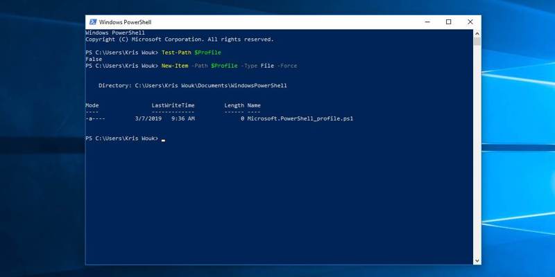 صورة لـ كيفية تشغيل الأوامر التلقائية عند بدء موجه الأوامر / Powershell | automatic-commands-powershell-powershell-profile-DzTechs