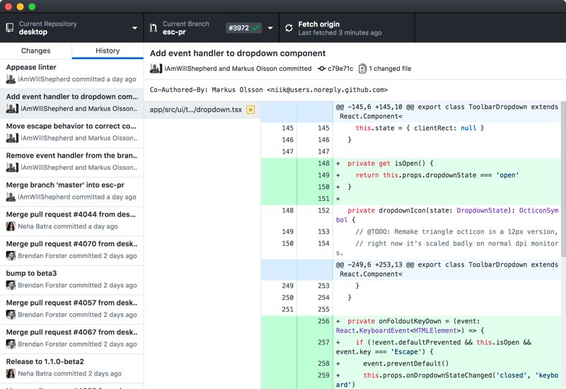 صورة لـ أفضل تطبيقات Git الرسومية على الـ Mac | best-graphical-git-clients-mac-github-desktop-DzTechs