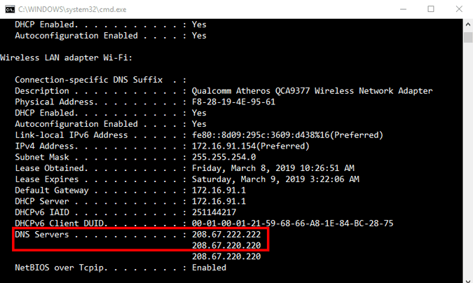 صورة لـ كيفية تغيير خادم DNS. دليل عميق لجميع المنصات | cmd_dns_server-DzTechs