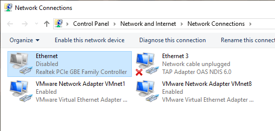 صورة لـ 14 طريقة لحل خطأ عدم استجابة ملقم DNS في Windows 10 | fix-dns-server-not-responding-09-adapter-disabled-DzTechs