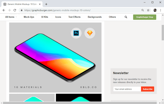 صورة لـ أفضل 15 أدوات إنشاء نموذج MockUp لإضافة إطار الجهاز إلى صورك | graphic-burger-DzTechs