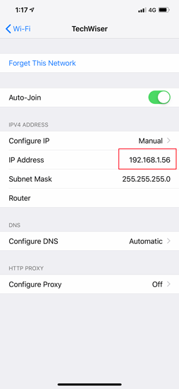 صورة لـ كيفية تعيين عنوان IP ثابت على أنظمة التشغيل المختلفة للأجهزة الخاصة بك | ipaddr_ios-DzTechs