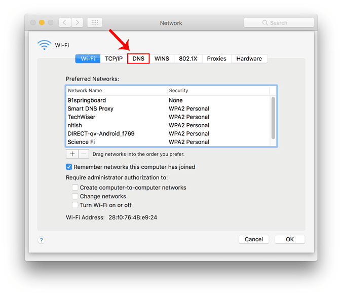 صورة لـ كيفية تغيير خادم DNS. دليل عميق لجميع المنصات | macOS_DNS_tab-DzTechs