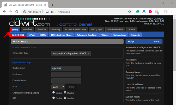 صورة لـ كيفية تغيير خادم DNS. دليل عميق لجميع المنصات | router_setup_page-DzTechs