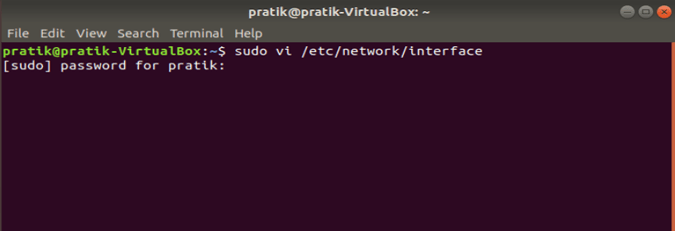 صورة لـ 3 طرق لإعادة تعيين عنوان IP ثابت على نظام Ubuntu | sudo_vi_etc_network-DzTechs