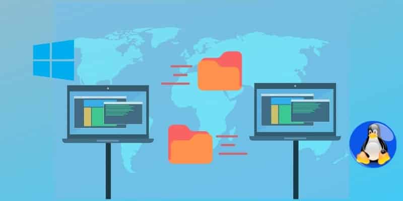 صورة لـ كيفية نقل الملفات بين نظامي Linux و Windows عبر الشبكة المحلية | transfer-files-ubuntu-windows-featured1