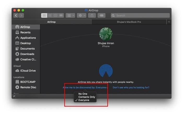 صورة لـ كيفية إصلاح مشاكل Airdrop على جهاز Apple الخاص بك | Airdrop-Problems-Mac-Panel-DzTechs