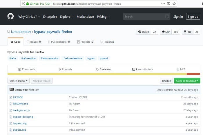 صورة لـ كيفية تجاوز حوائط الدفع للإشتراك على مواقع الأخبار الرائدة | GitHub-Bypass-Firewalls-DzTechs