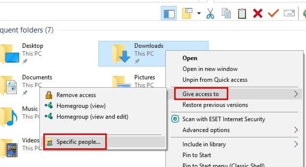 صورة لـ كيفية عرض الملفات والمجلدات التي قمت بمشاركتها في Windows 10 | Share-Specific-DzTechs