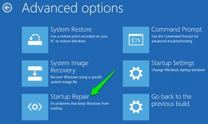 صورة لـ ما يجب عليك فعله لحل مشكلة عدم بدء تشغيل Windows 10 | Windows-Wont-Boot-Startup-Repair-option-DzTechs