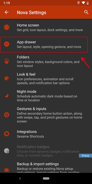 صورة لـ كيفية إخفاء التطبيقات على نظام Android بفاعليَّة: طرق سرية | app_drawer_nova-DzTechs