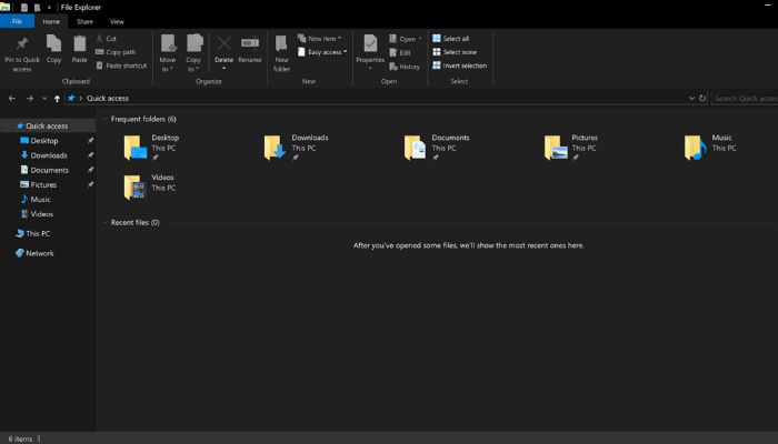 صورة لـ كيفية تمكين الوضع المظلم للتطبيقات الأكثر استخداما في Windows | dark-theme-win-file-explorer-DzTechs