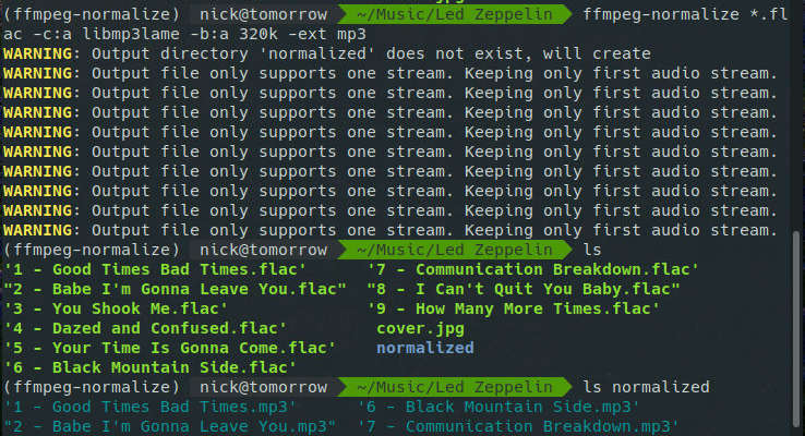 صورة لـ ضبط ملفات الموسيقى وتطبيعها باستخدام FFMPEG | ffmpeg-normalize-folder-DzTechs