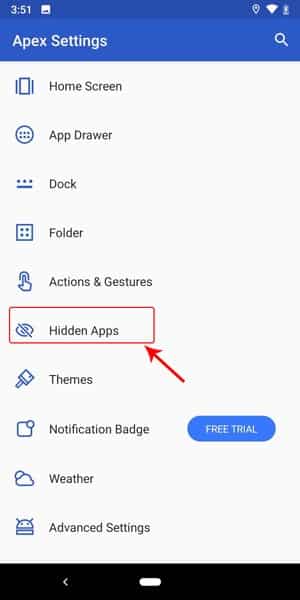 صورة لـ كيفية إخفاء التطبيقات على نظام Android بفاعليَّة: طرق سرية | hidden_apex_menu-DzTechs