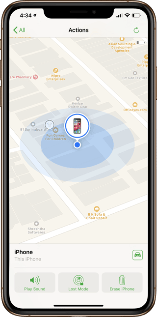 صورة لـ العثور على iPhone المفقود دون ميزة Find My iPhone | map-DzTechs