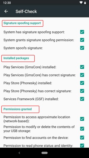 صورة لـ كيفية إزالة جميع تطبيقات Google تماما من نظام Android | permissions_microG-DzTechs