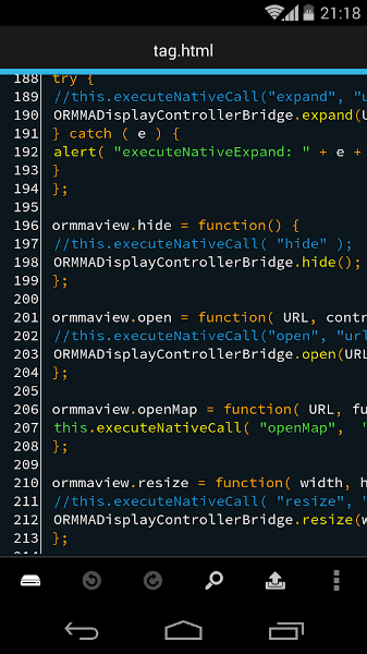 صورة لـ 8 من أفضل تطبيقات Android لمطوري الويب | programmer-apps-01-DroidEdit-DzTechs