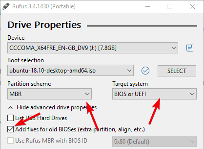 صورة لـ كيفية استخدام Rufus لإنشاء محرك فلاش قابل للتمهيد | rufus-select-partition-scheme-DzTechs