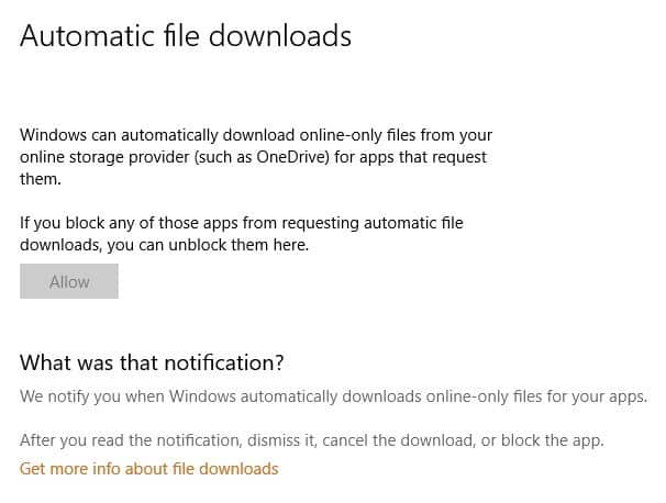 صورة لـ 18 من إعدادات الخصوصية التي يجب أن تنظر فيها في Windows 10 | windows-privacy-settings-automatic-file-downloads-DzTechs
