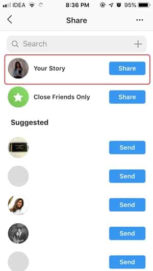 صورة لـ كيفية نشر الصور المباشرة كقصة على Instagram من iPhone | 1-share-as-story-min-DzTechs